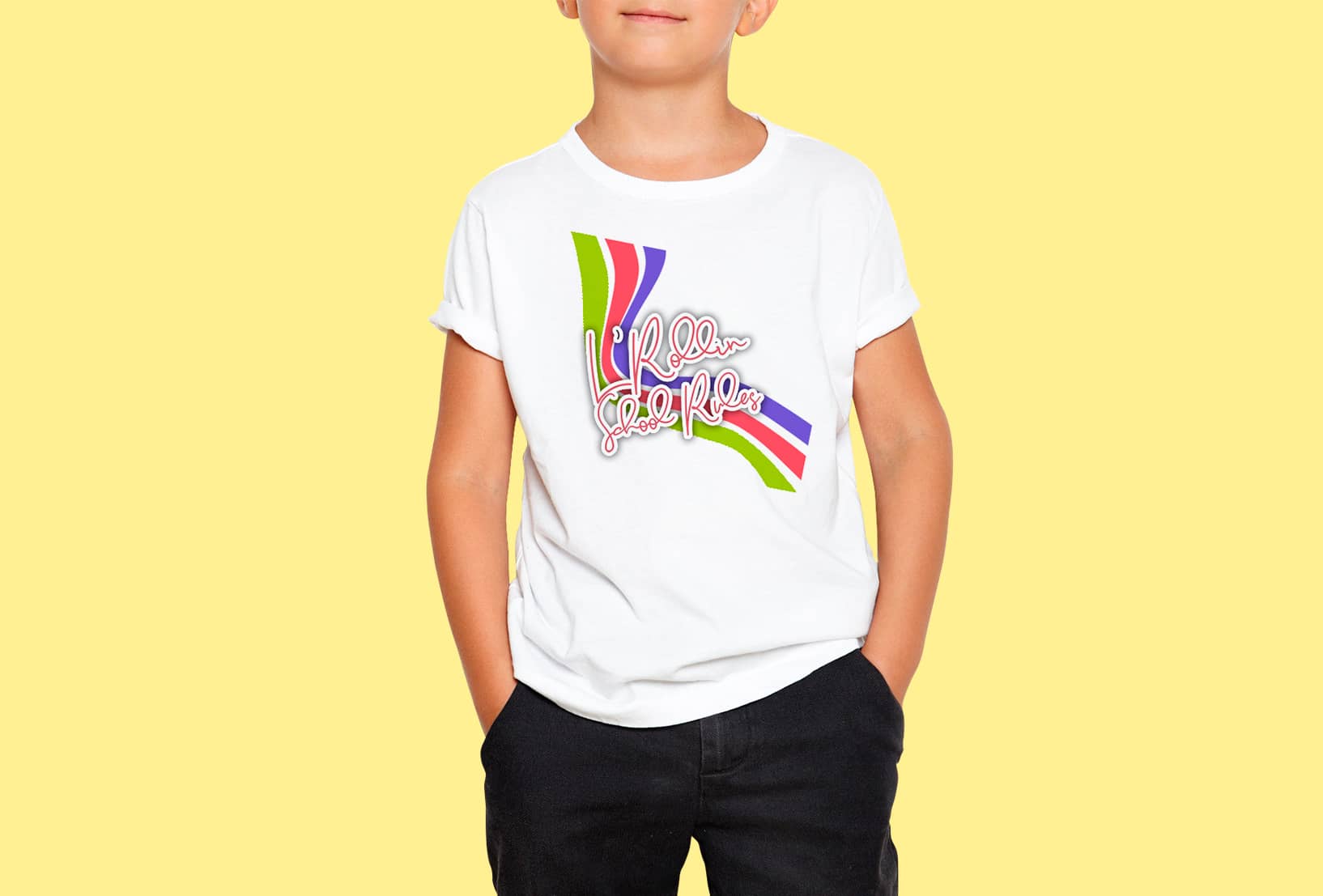 Camiseta ondas LRollin School branding por The Acctitude