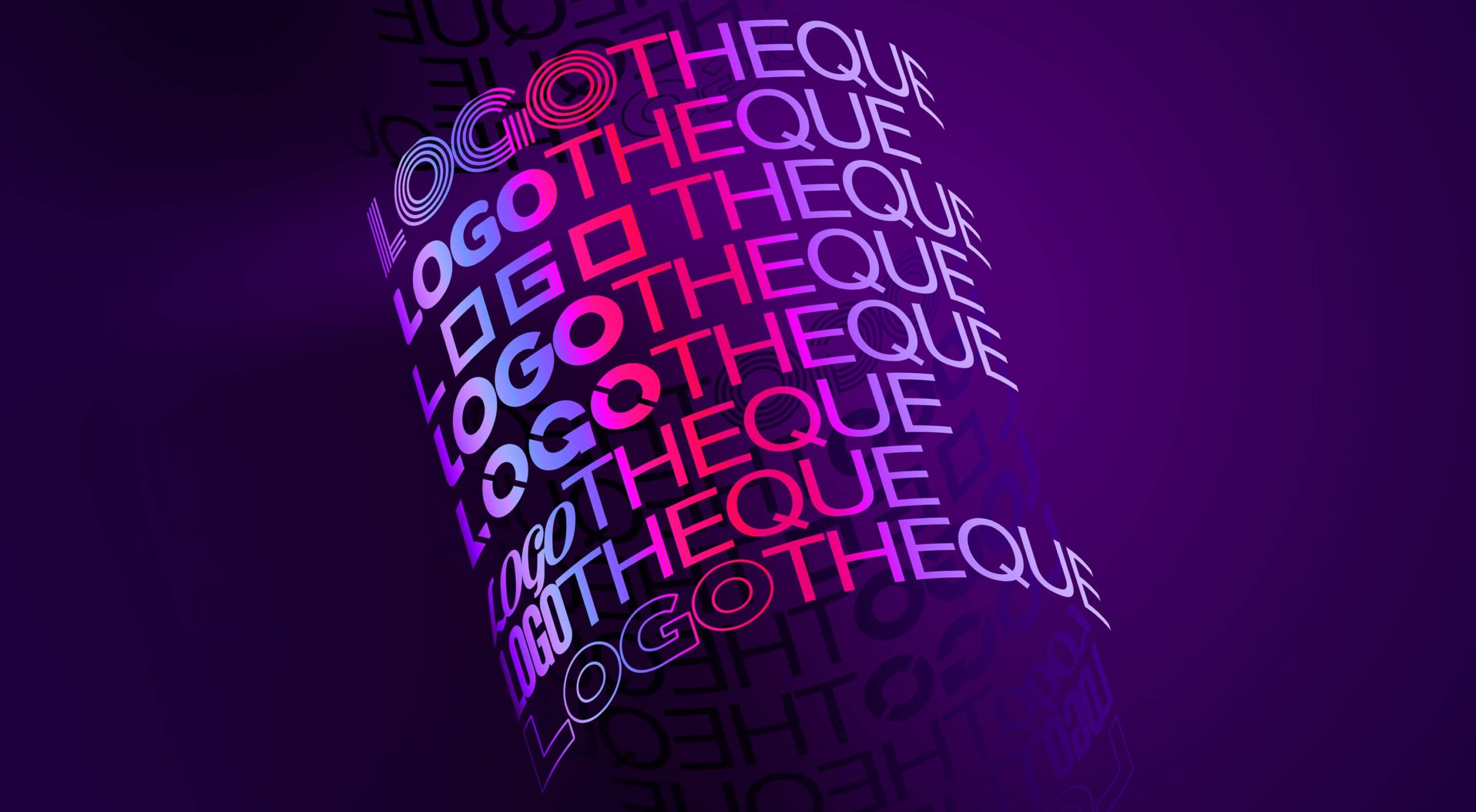 Cilindro con la palabra logotheque en varios formatos