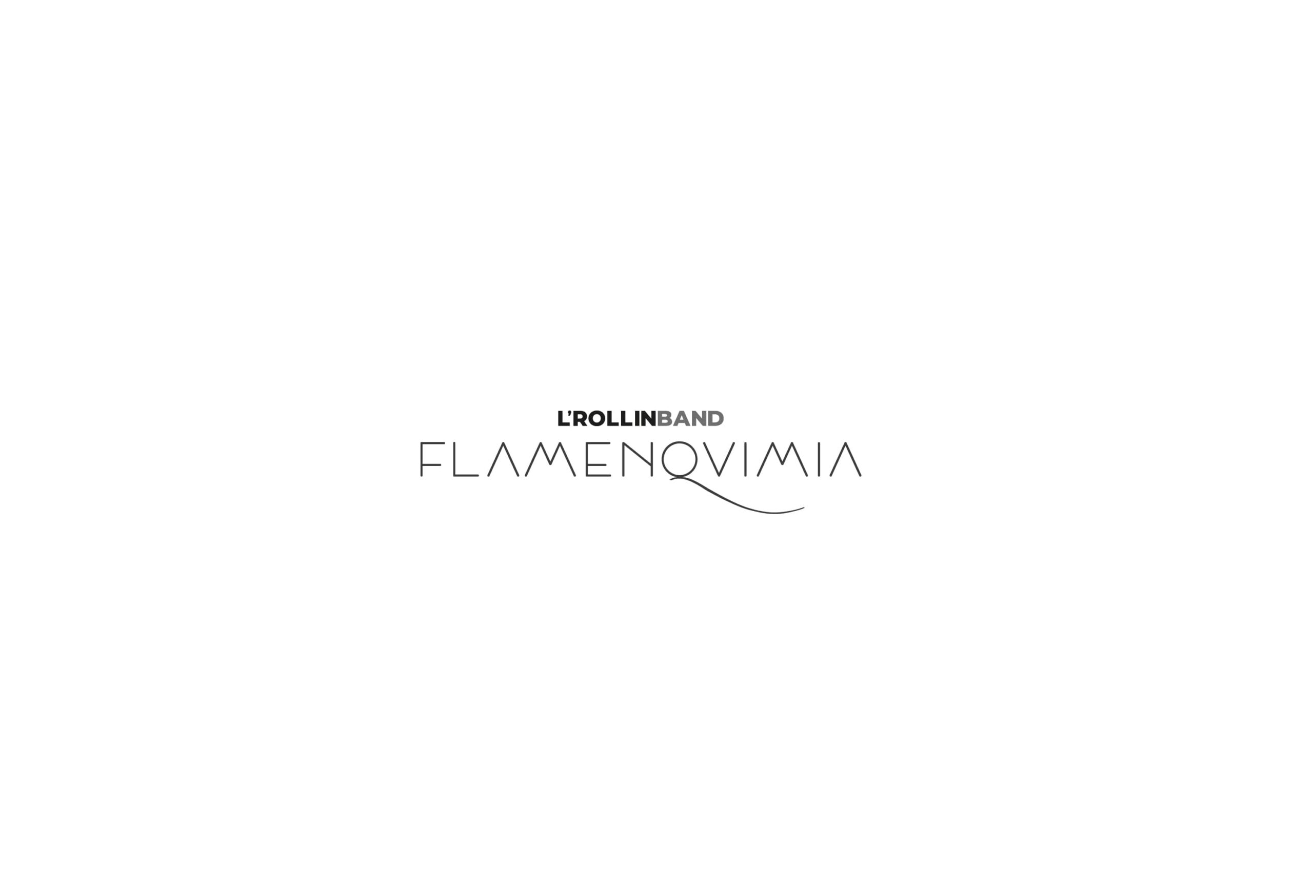 Logotipo negro Flamenquimia LRollin Band sobre fondo blanco branding por The Acctitude diseño web