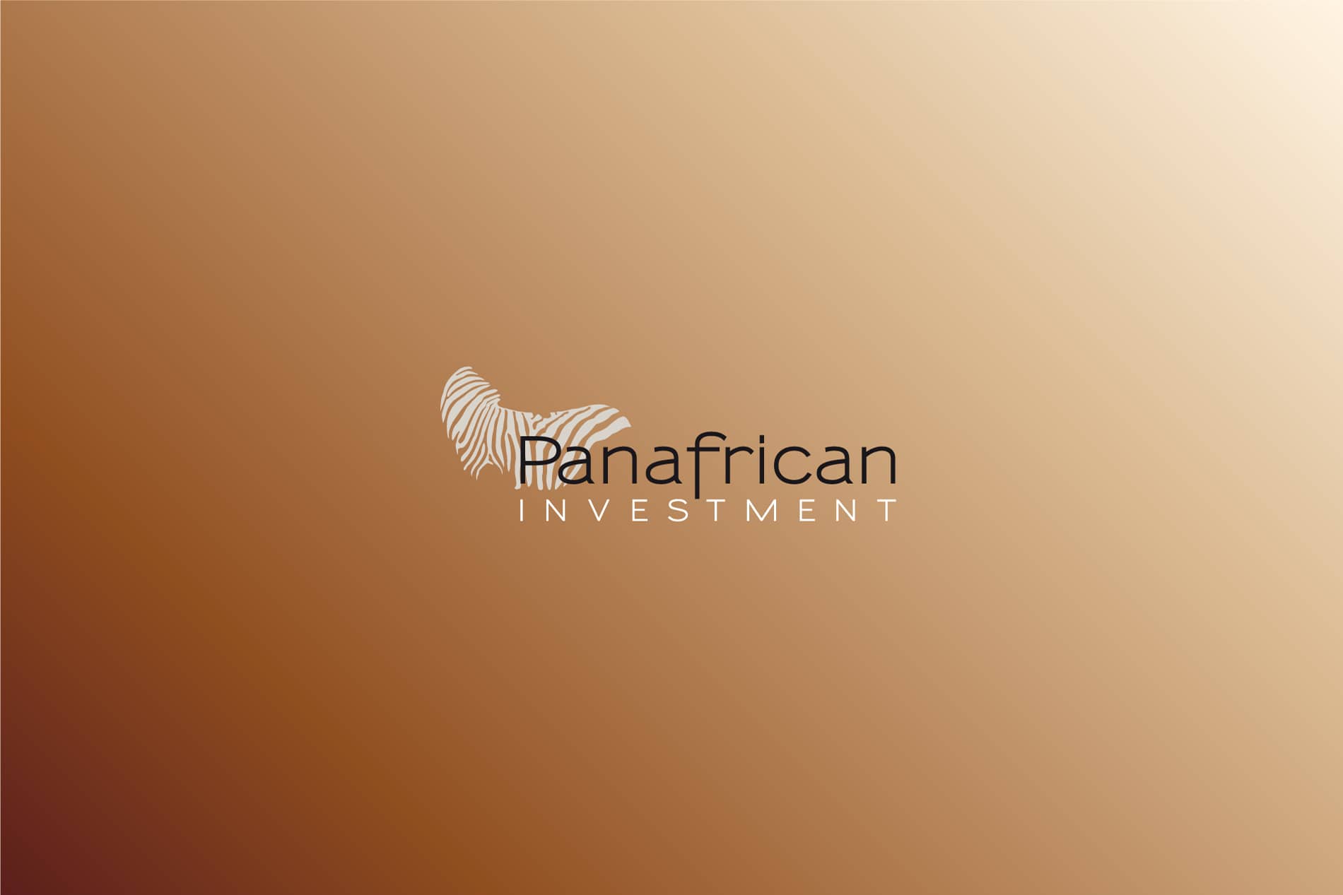 Logotipo Panafrican blanco sobre fondo marrón branding por The Acctitude diseño web