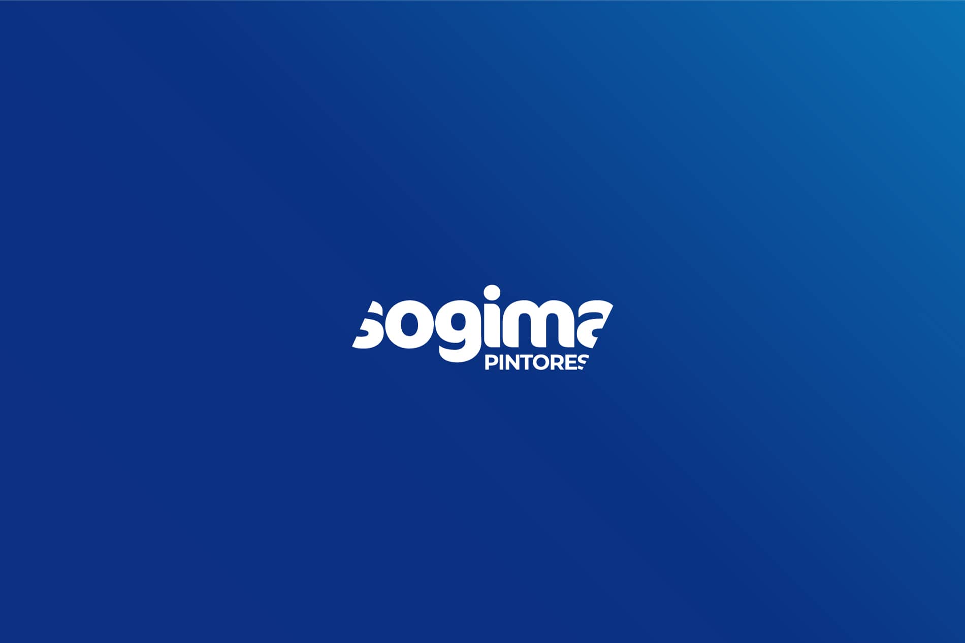 Logo blanco Sogima sobre fondo azul branding por The Acctitude diseño web