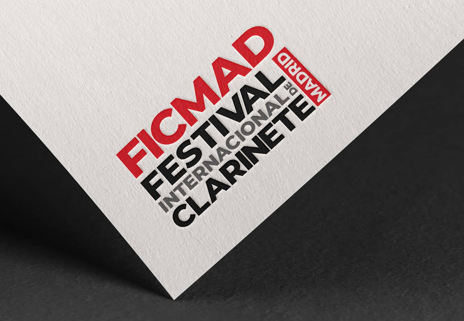 Logotipo FICMAD en papel branding por The Acctitude diseño web