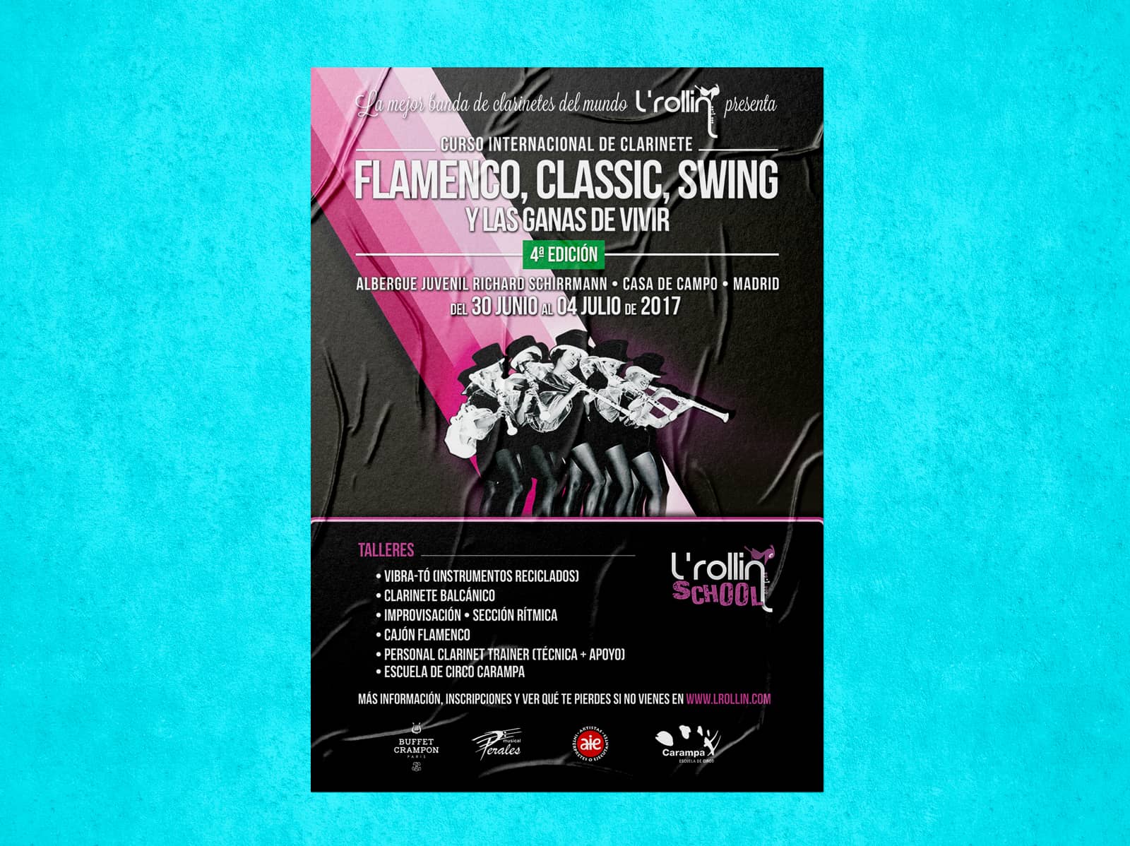 Poster para evento Flamenco Classic Swing y las ganas de vivir branding por The Acctitude